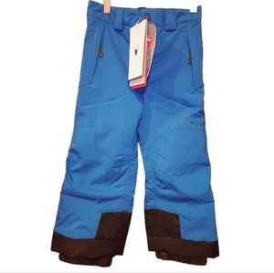 Spyder Ski Sled Snowboard Boys Snow Pants 2 Blue Black Spider Waterproof NWT New